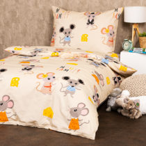 4Home Detské bavlnené obliečky Little mouse, 140 x 200 cm, 70 x 90 cm
