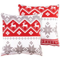 4Home Vianočná obliečka na vankúšik Red Nordic, 40 x 40 cm