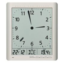 AMS 5898 digitálne nástenné i stolné hodiny, 21 x 24 cm