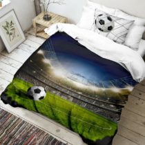 Kvalitex Bavlnené obliečky Futbal 3D, 140 x 200 cm, 70 x 90 cm