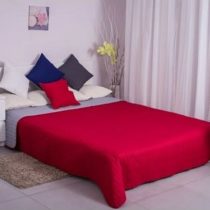 Domarex Obojstranný prehoz na posteľ Canti červená/sivá, 220 x 240 cm