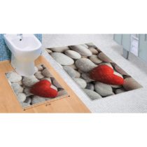 Bellatex Sada kúpeľňových predložiek Svetlé kamene 3D, 60 x 100 cm, 50 x 60 cm