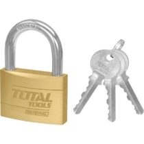 Total Tools Visiaci zámok s kľúčmi, 4 cm