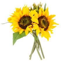 Umelá kvetina zväzok Slnečnica žltá, 26 cm