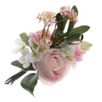 Umelá kytica ruží a hortenzií, 35 cm