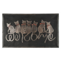 BO-MA Trading Vonkajšia rohožka Sediace mačky, 45 x 75 cm